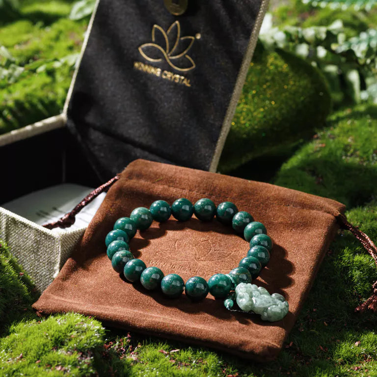 Green Jade Pixiu Bracelet - Abundance, Wealth, Harmony